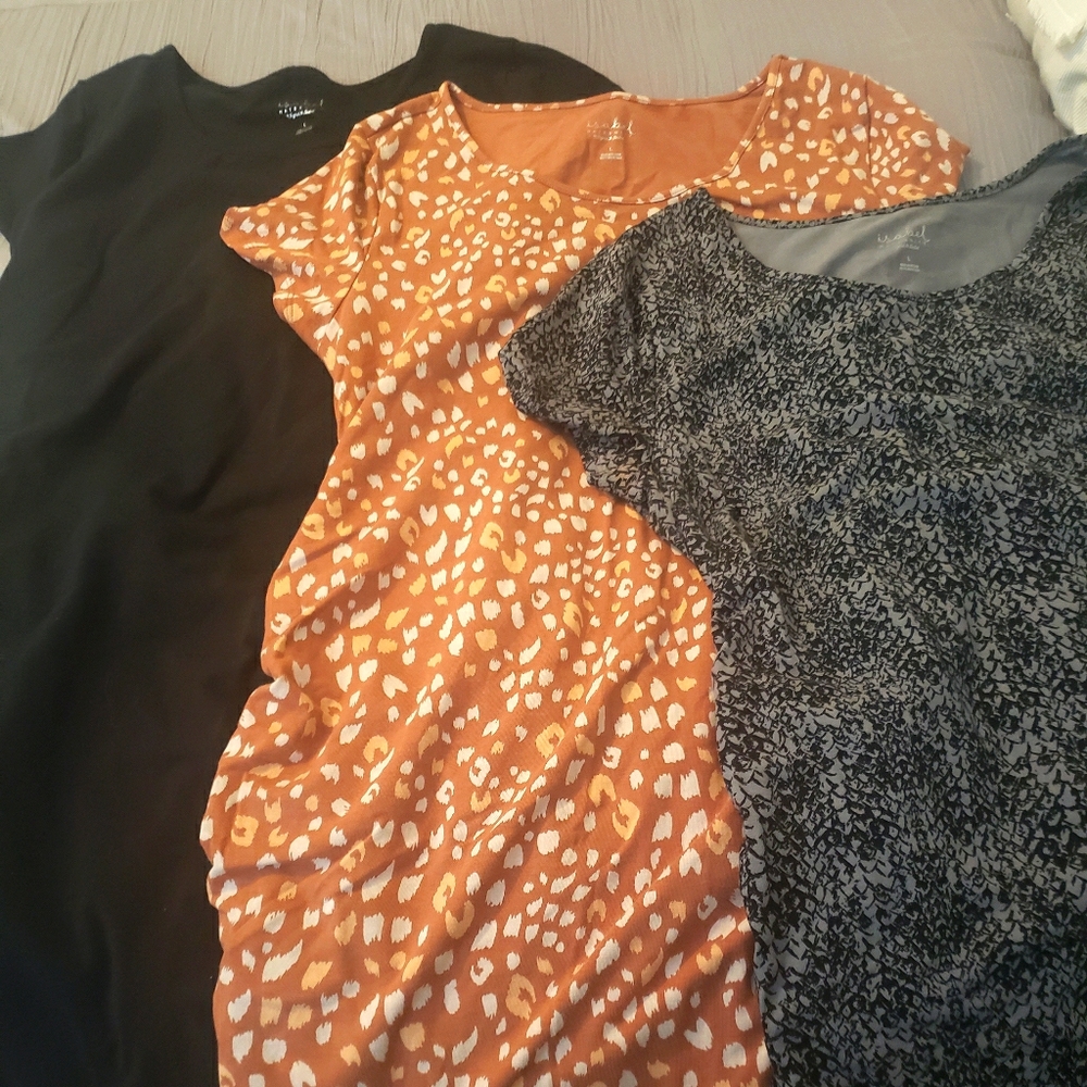 3 size large tshirt maternity dresses